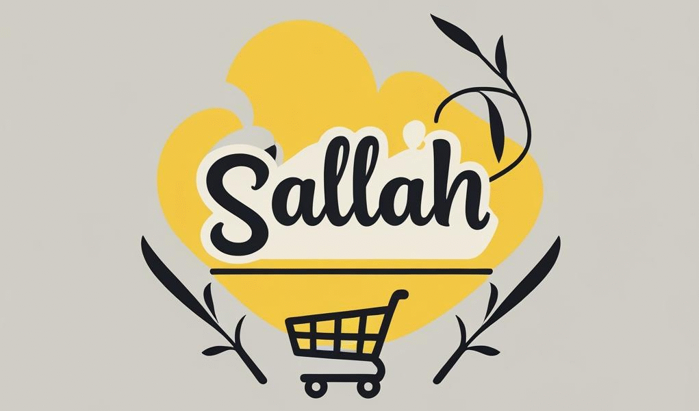logo for food store 'sallah' in minimalist style (1)